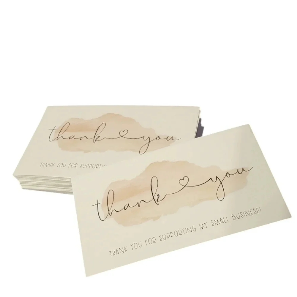 NEW Business Thank You Cards 50 PCS Shipping Packages Small Business Cardstock